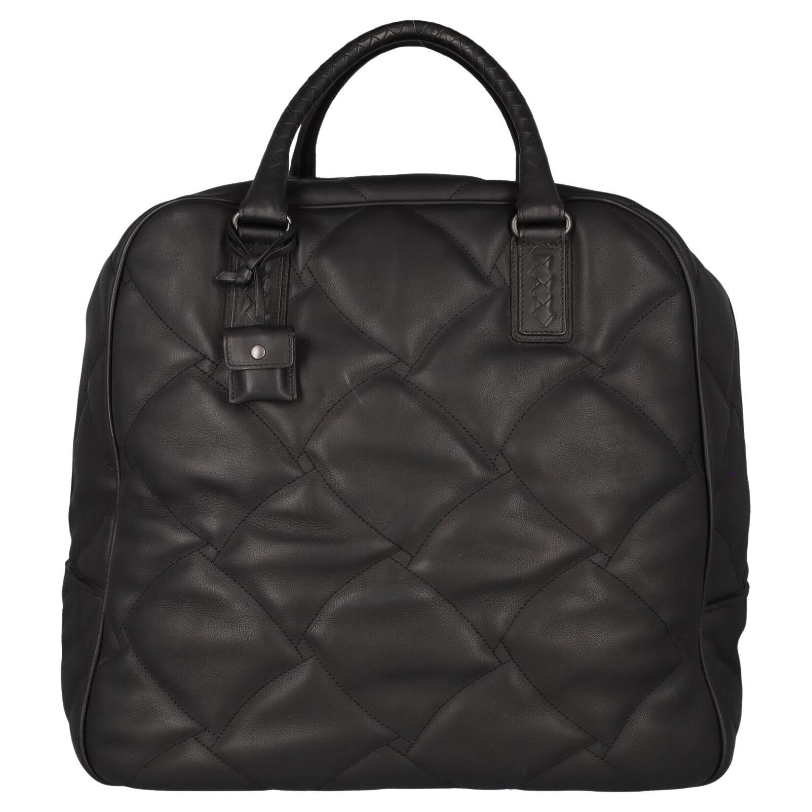 Bottega Veneta Women Travel bags Black Leather  For Sale