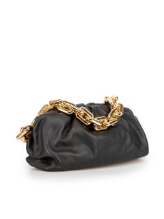 Bottega Veneta Women's Black Leather Chain Pouch Shoulder Bag