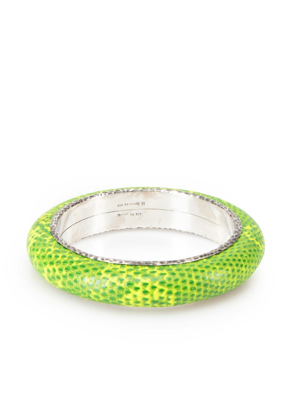 green and silver bangles