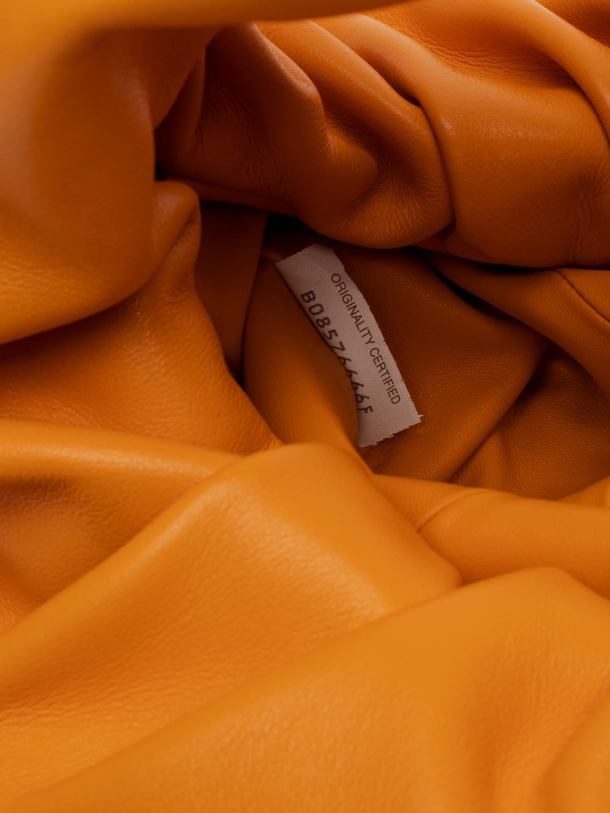 Bottega Veneta Women's Orange Lambskin Shoulder Pouch Bag 2