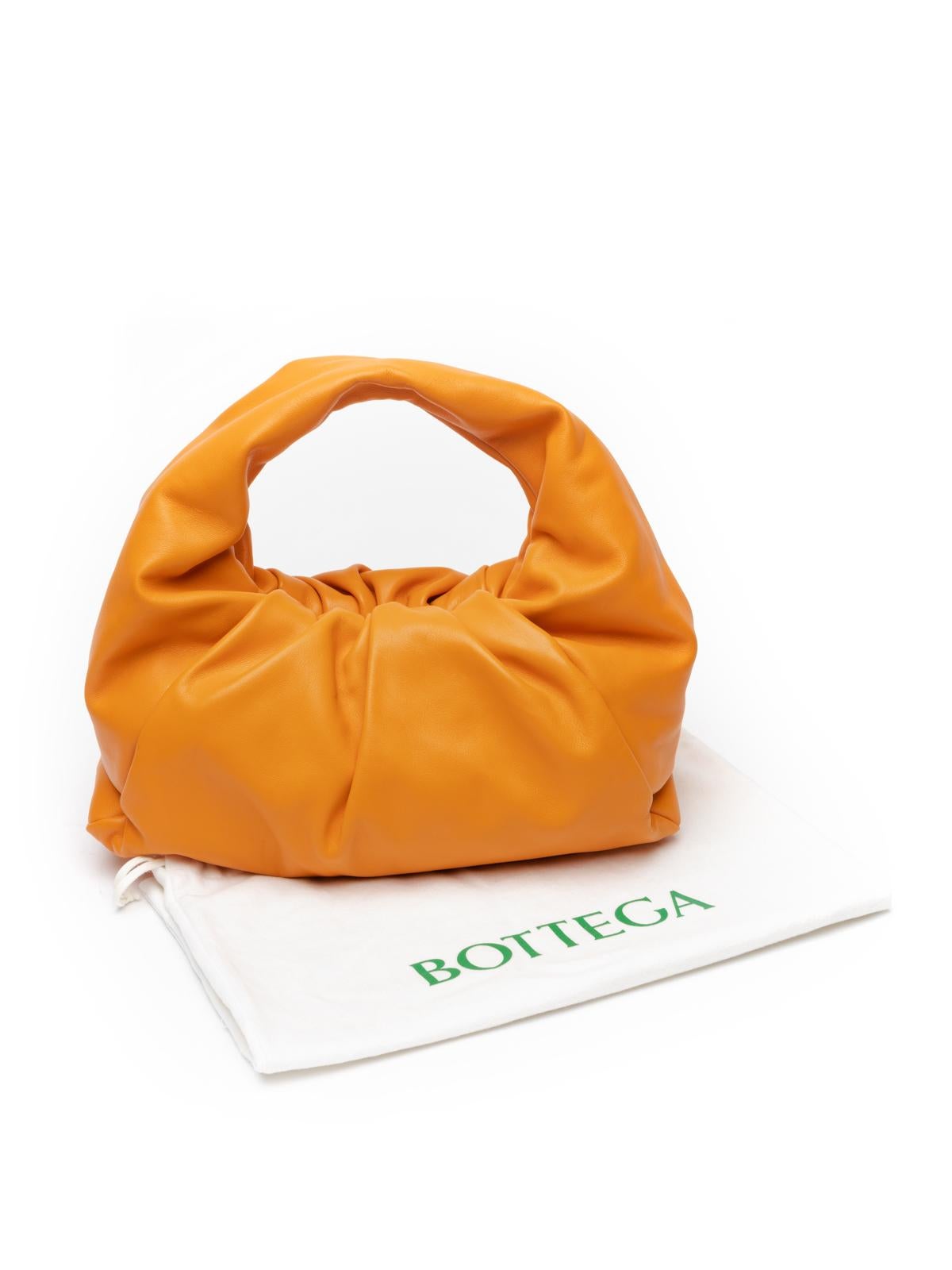 Bottega Veneta Women's Orange Lambskin Shoulder Pouch Bag 3