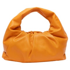 Bottega Veneta Women's Orange Lambskin Shoulder Pouch Bag