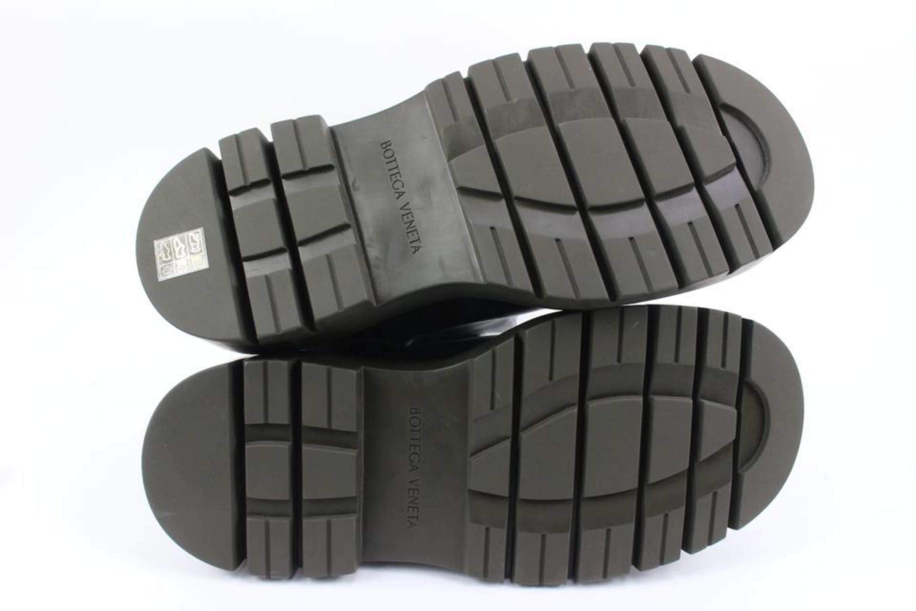 Bottega Veneta Women's Size 38 Black Leather Tire High Top Boot 77bv218s 6