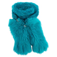 Bottega Veneta Women's Teal Toscana Shearling Gloves