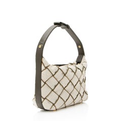 Bottega Veneta Woven Canvas Wallace Mini Shoulder Bag
