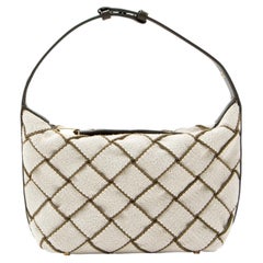 Bottega Veneta Woven Canvas Wallace Mini Shoulder Bag