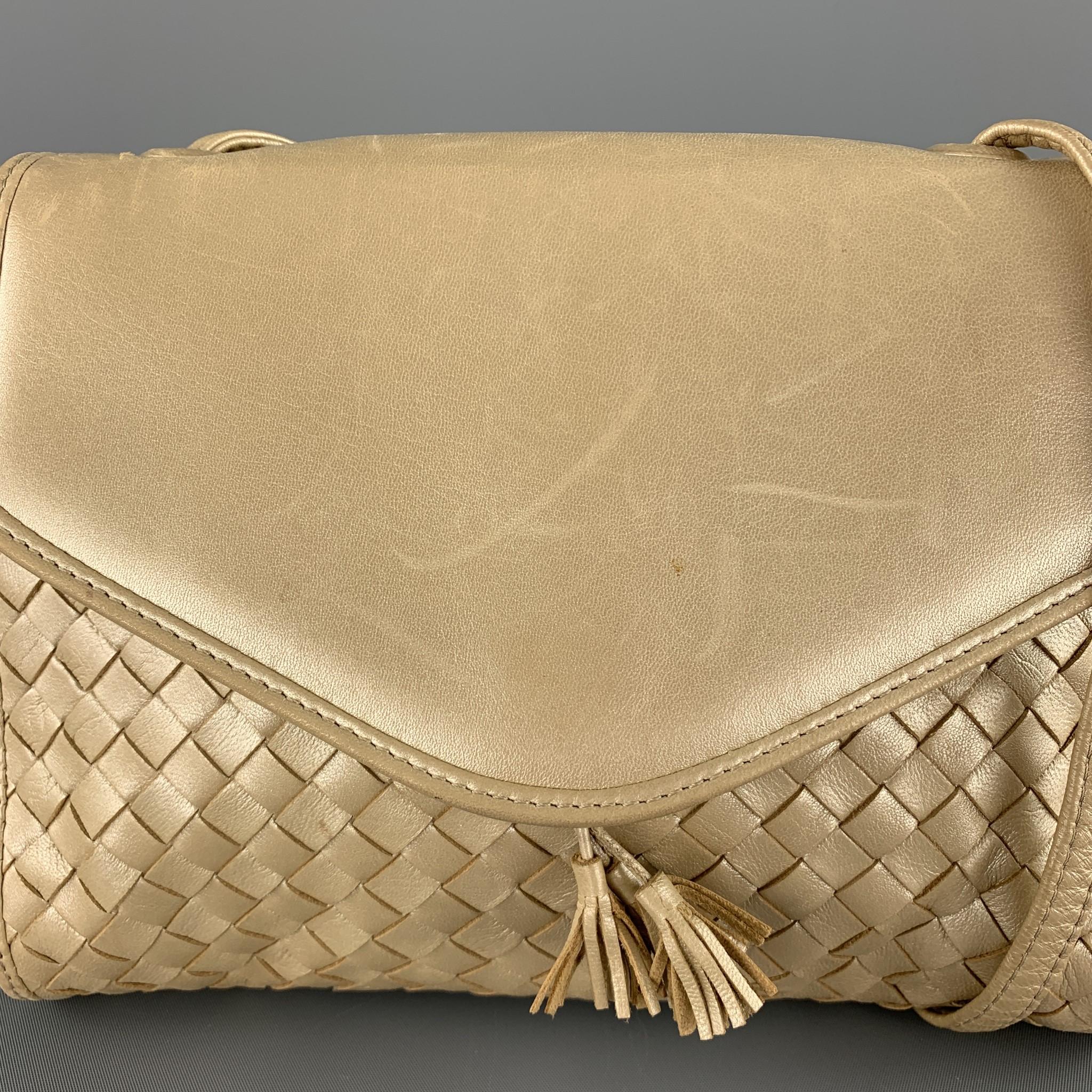 champagne leather bag