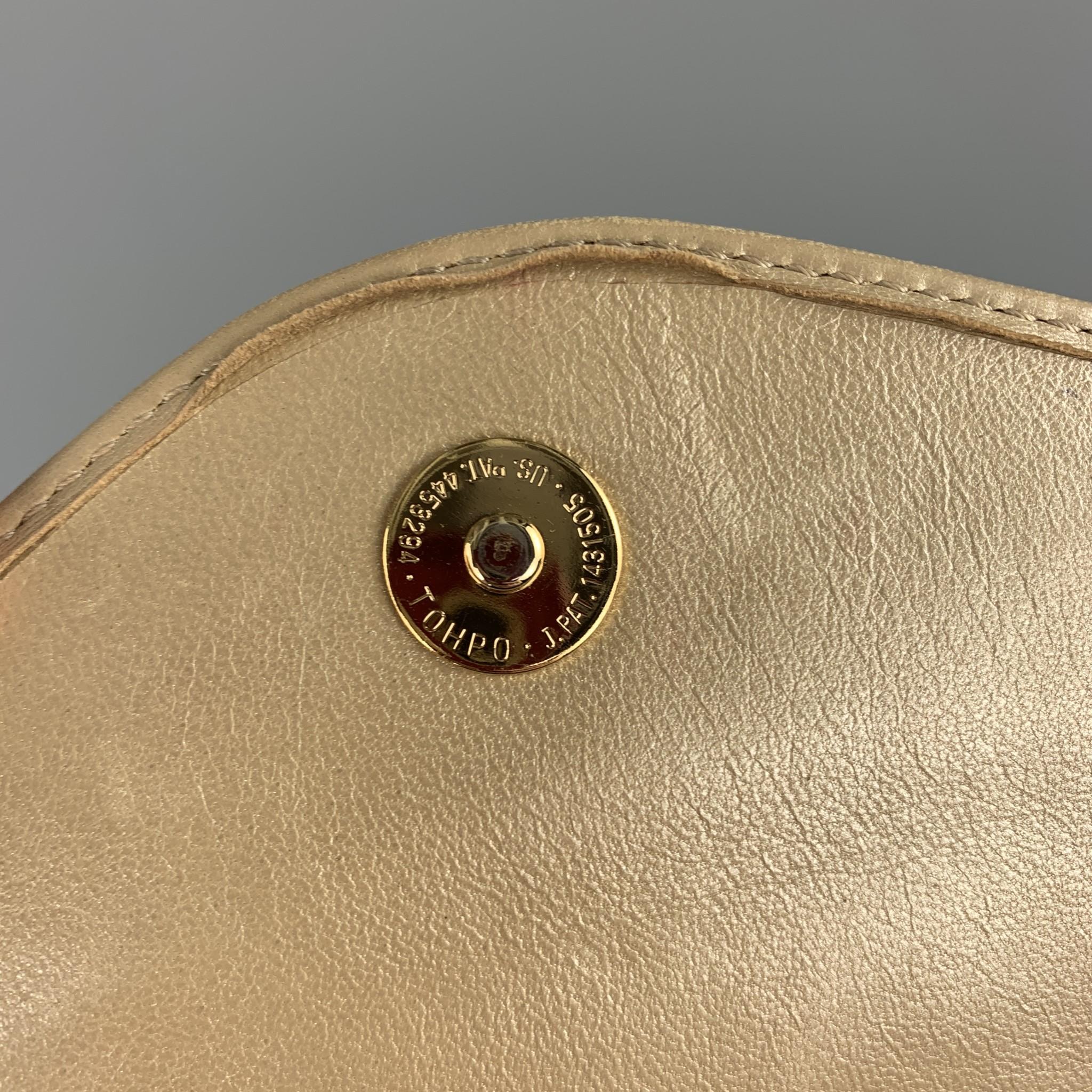 Women's BOTTEGA VENETA Woven Champagne Metallic Intrecciato Leather Shoulder bag