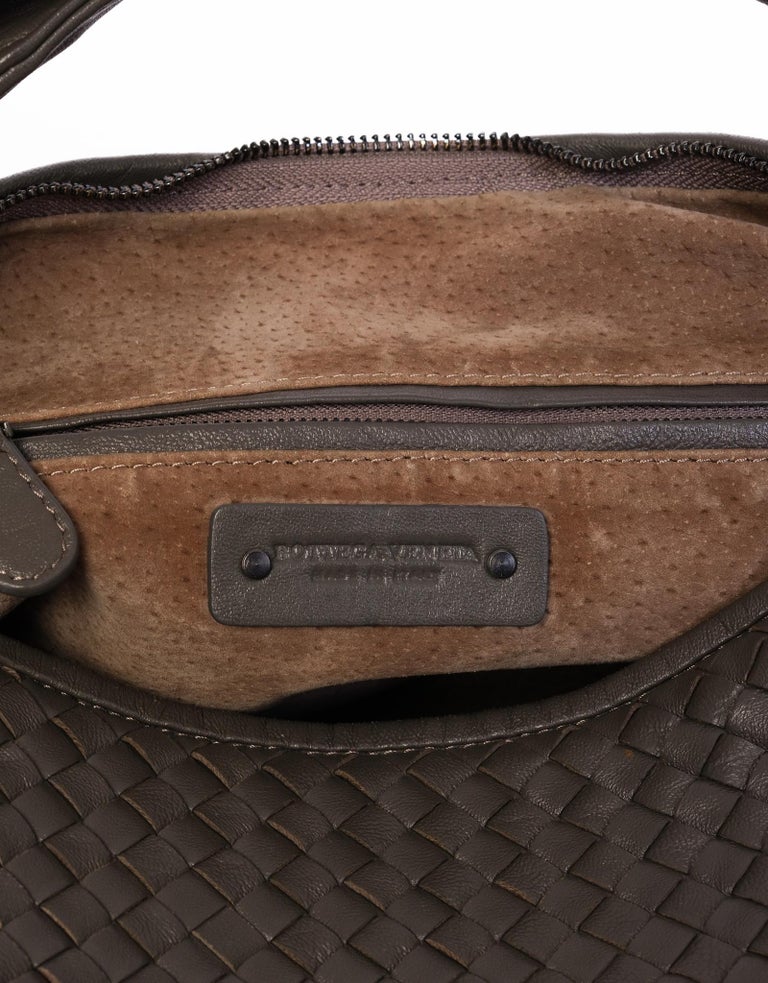 Bottega Vintage Taupe Leather Intrecciato Hobo Bag at 1stDibs