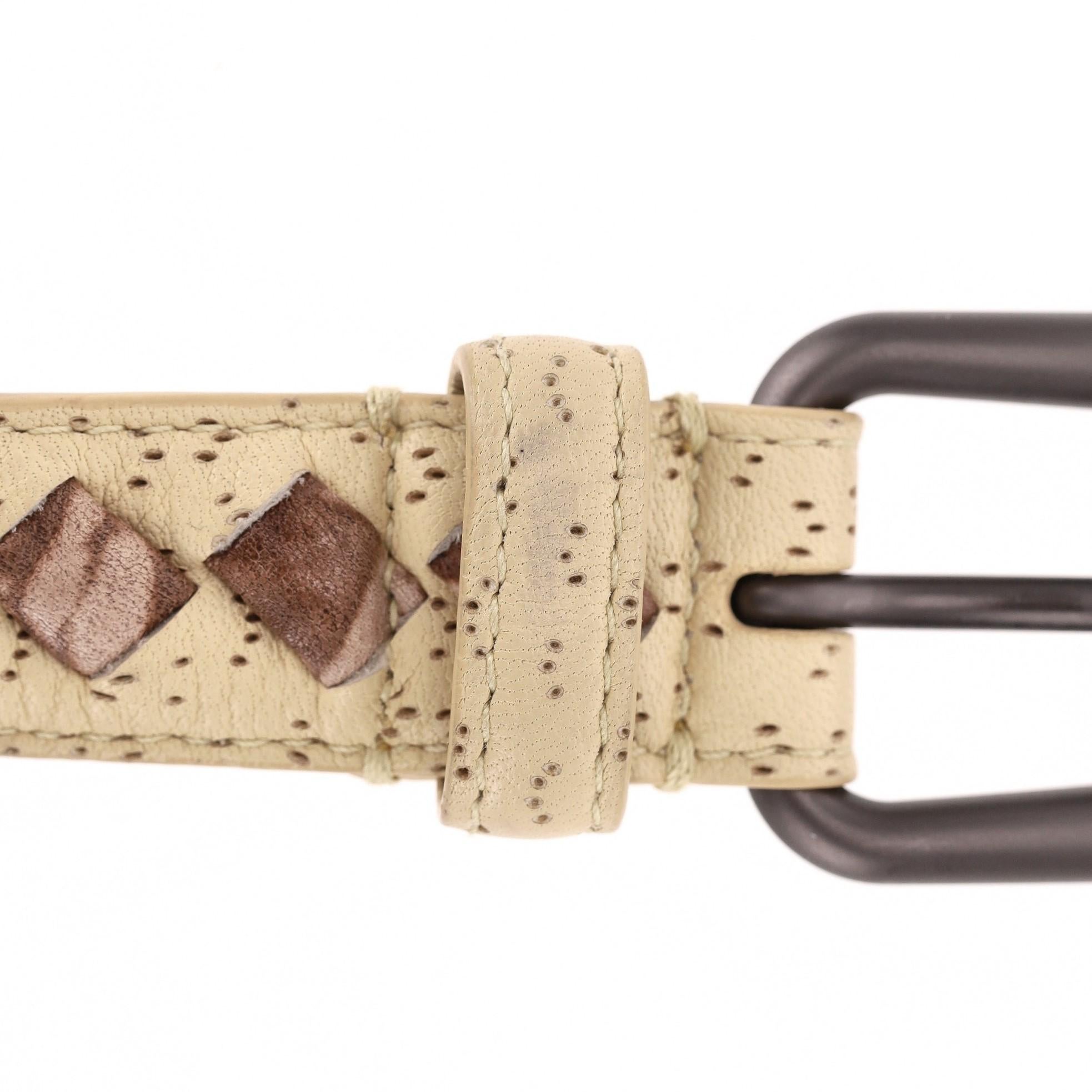Bottega Veneta Woven Leather Belt For Sale 3