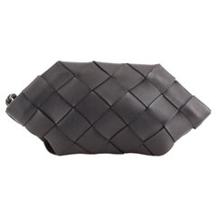 Bottega Veneta Wristlet Zip Pouch Maxi Intrecciato Leather Medium