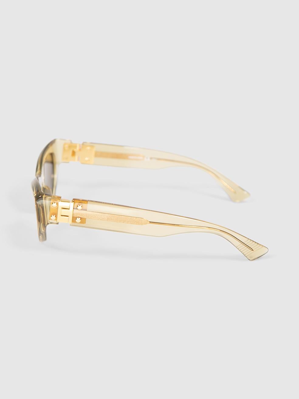 Occhiali da sole Bottega Veneta Yellow Cat Eye In condizioni ottime in vendita a London, GB