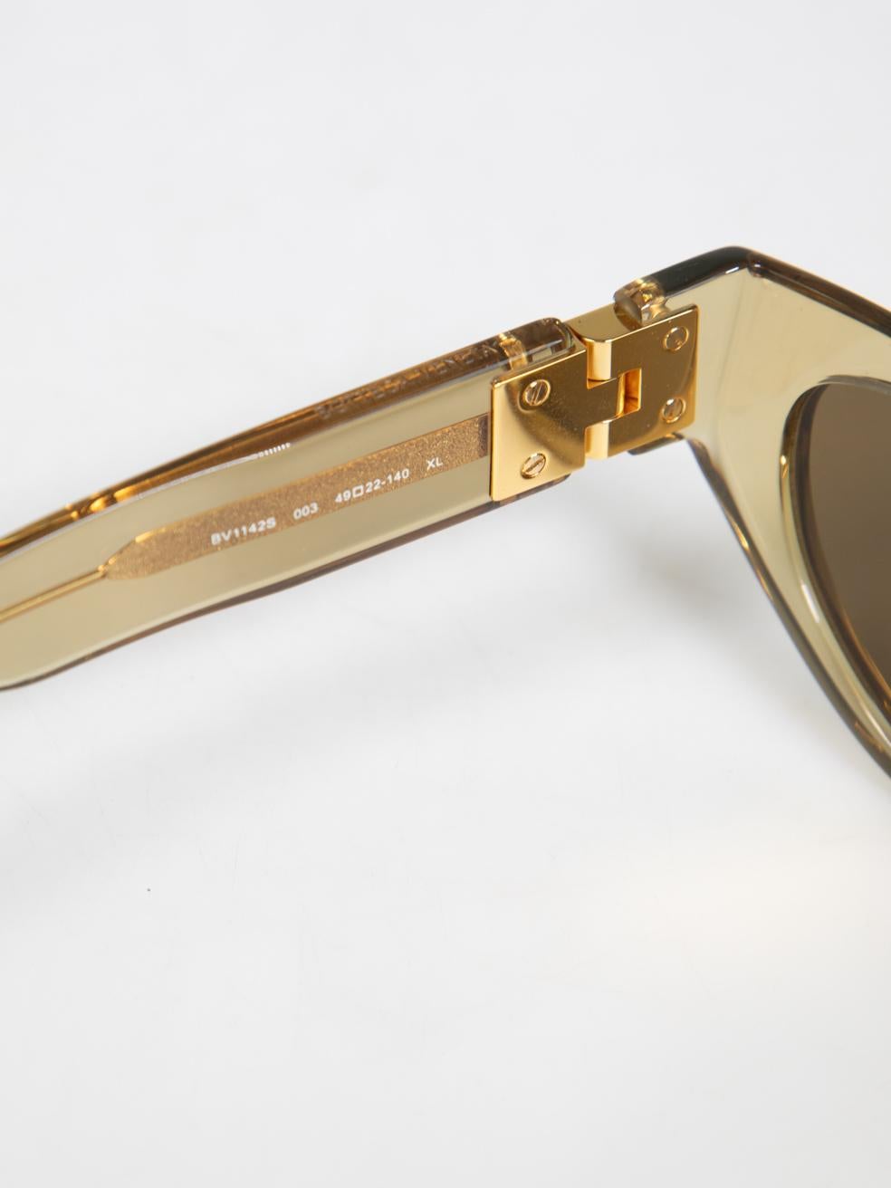 Occhiali da sole Bottega Veneta Yellow Cat Eye in vendita 2