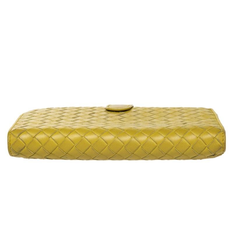 bottega veneta yellow wallet