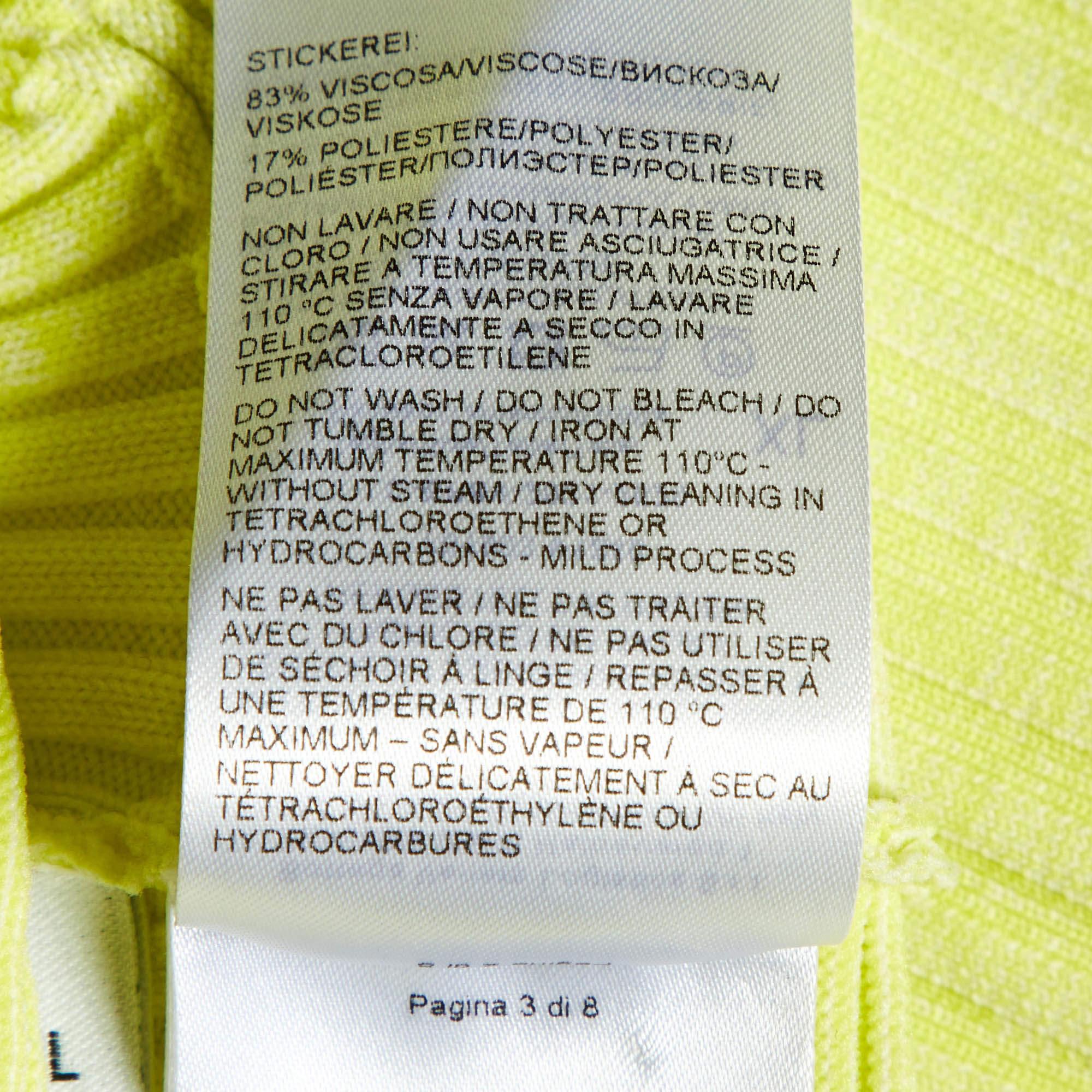 Robe midi en maille Intreccio jaune Bottega Veneta XL en vente 1