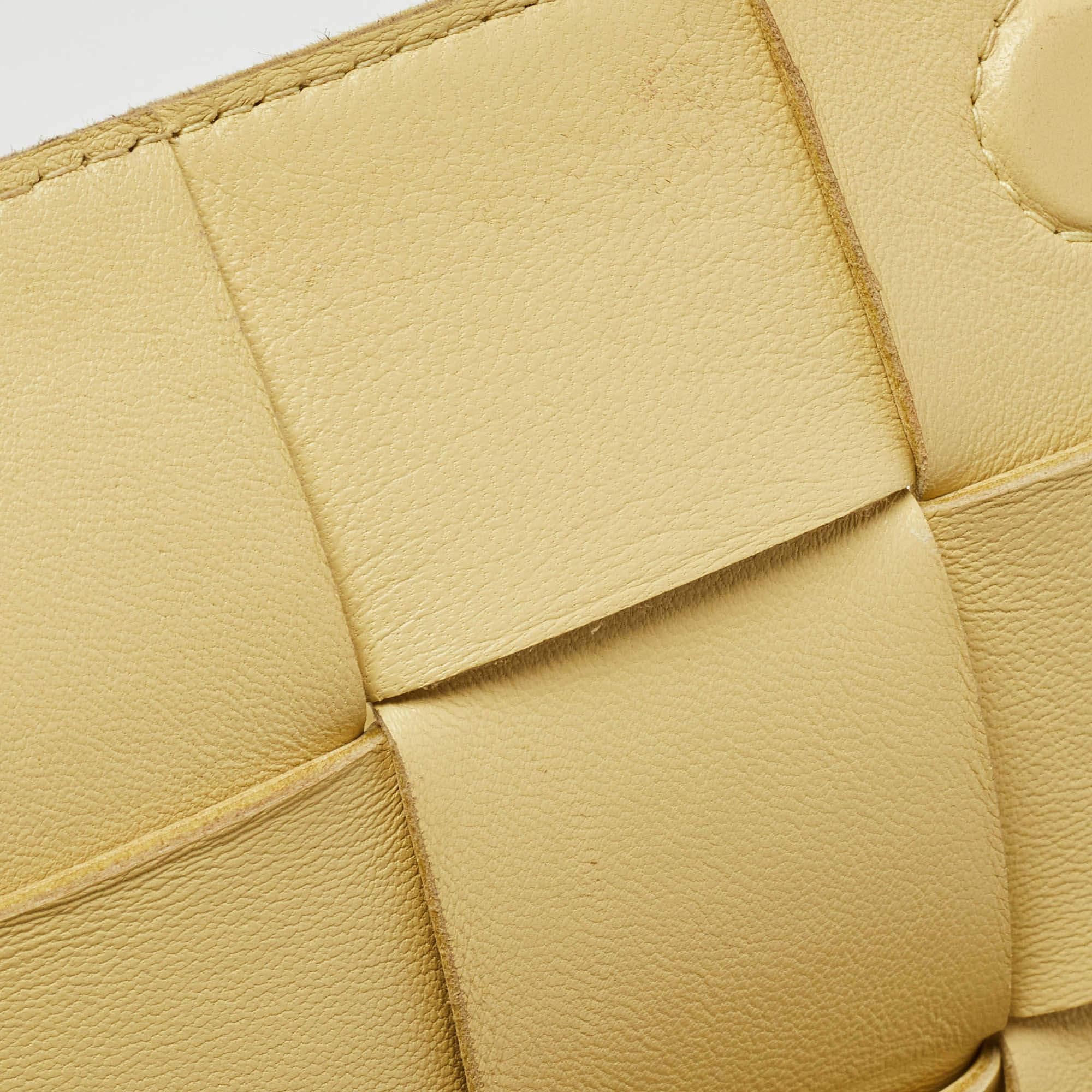 Bottega Veneta Yellow Intreccio Leather Cassette Belt Bag 2
