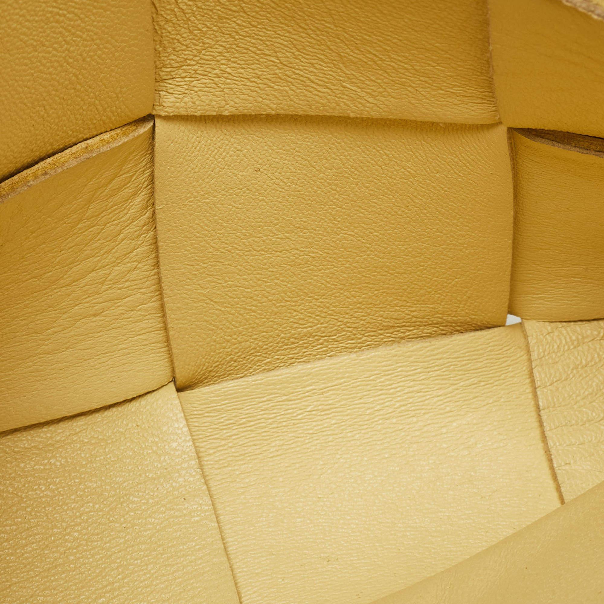 Bottega Veneta Yellow Intreccio Leather Cassette Belt Bag 4