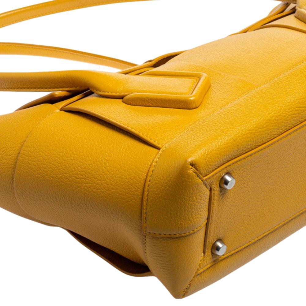 Bottega Veneta Yellow Leather Arco Tote 3