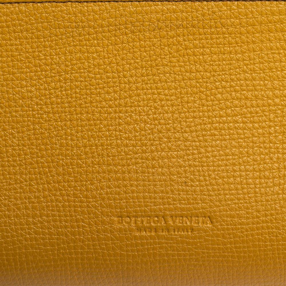 Bottega Veneta Yellow Leather BV Angle Shoulder Bag 4