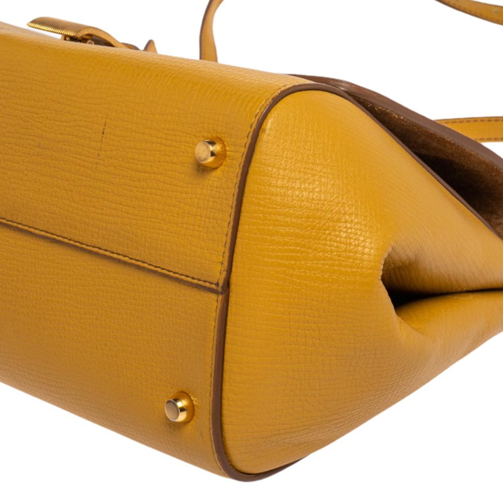 Women's Bottega Veneta Yellow Leather BV Angle Shoulder Bag