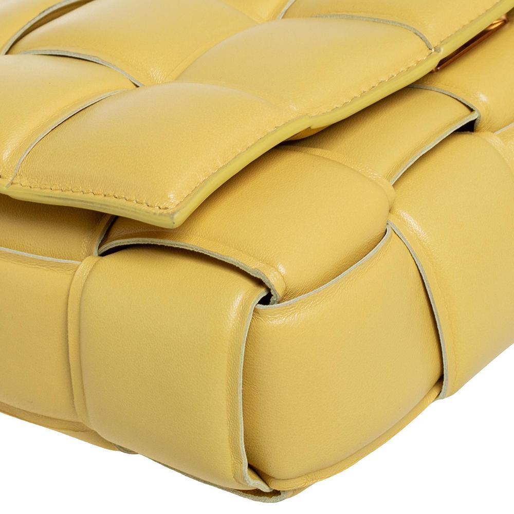 Bottega Veneta Yellow Leather Chain Cassette Shoulder Bag 7