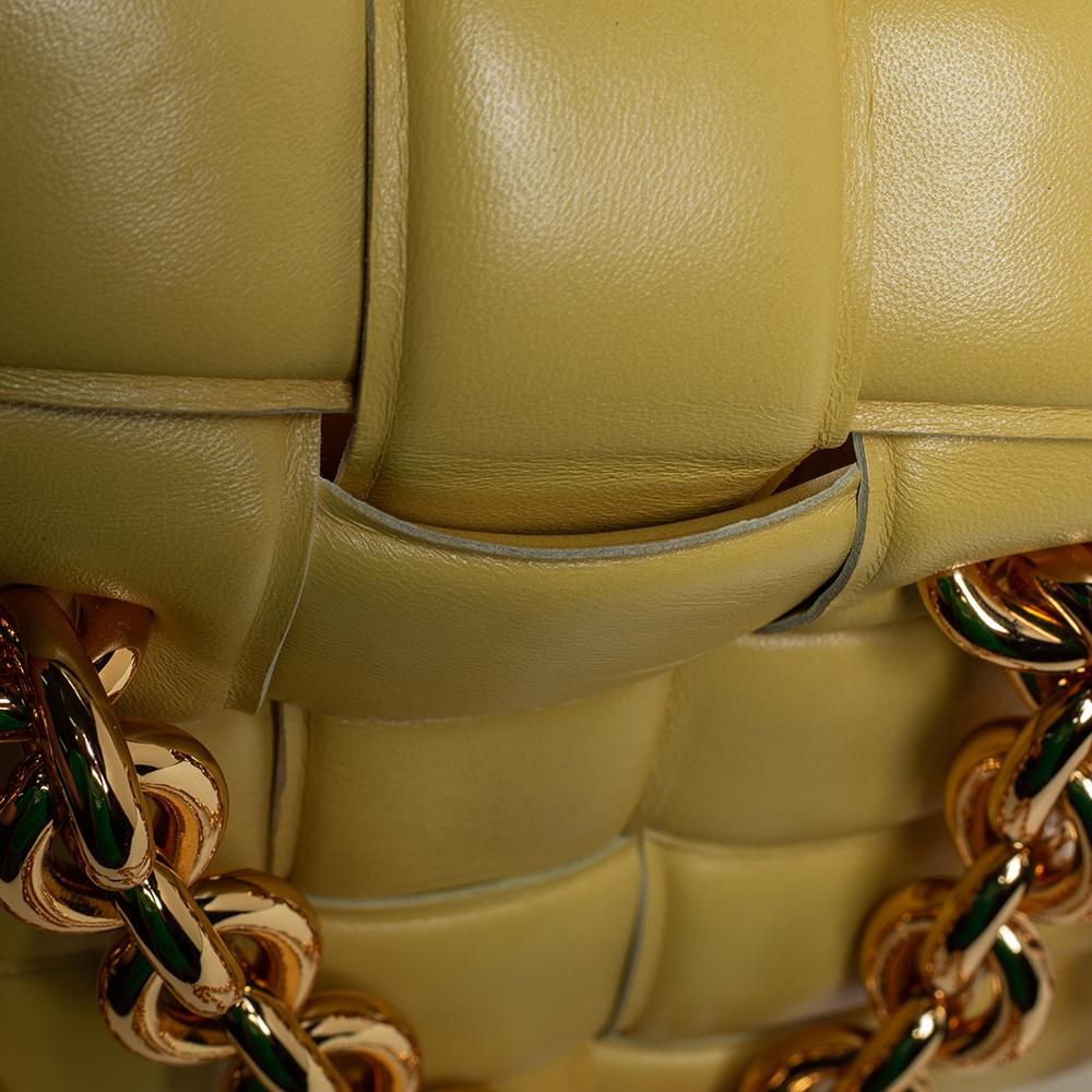 Bottega Veneta Yellow Leather Chain Cassette Shoulder Bag 2