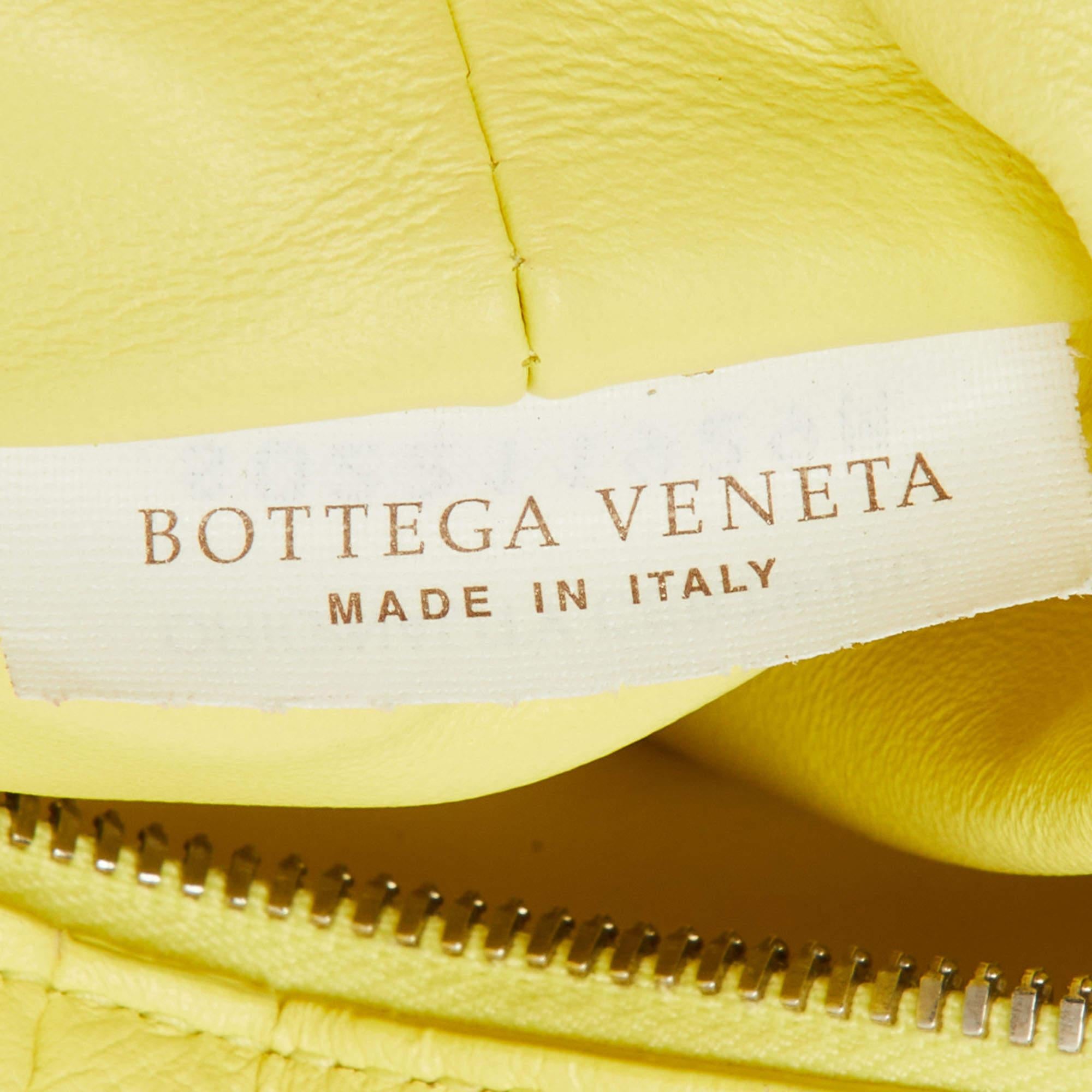 Bottega Veneta Yellow Leather Mini Double Knot Hobo 4