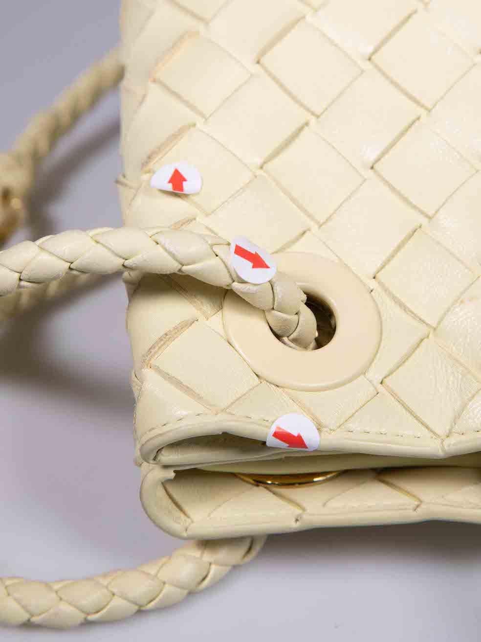 Bottega Veneta Yellow Leather Small Andiamo Top Handle Bag 4