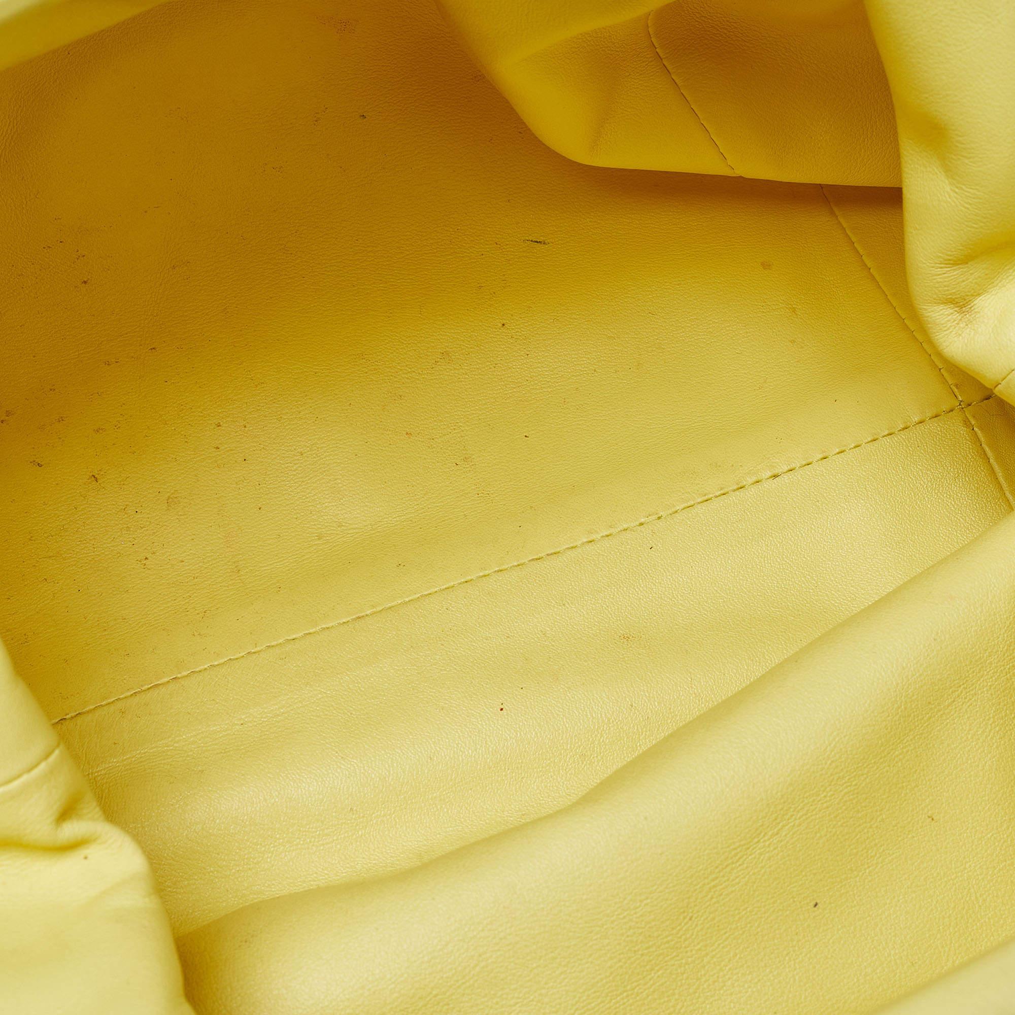 Bottega Veneta Yellow Leather The Pouch Clutch 7