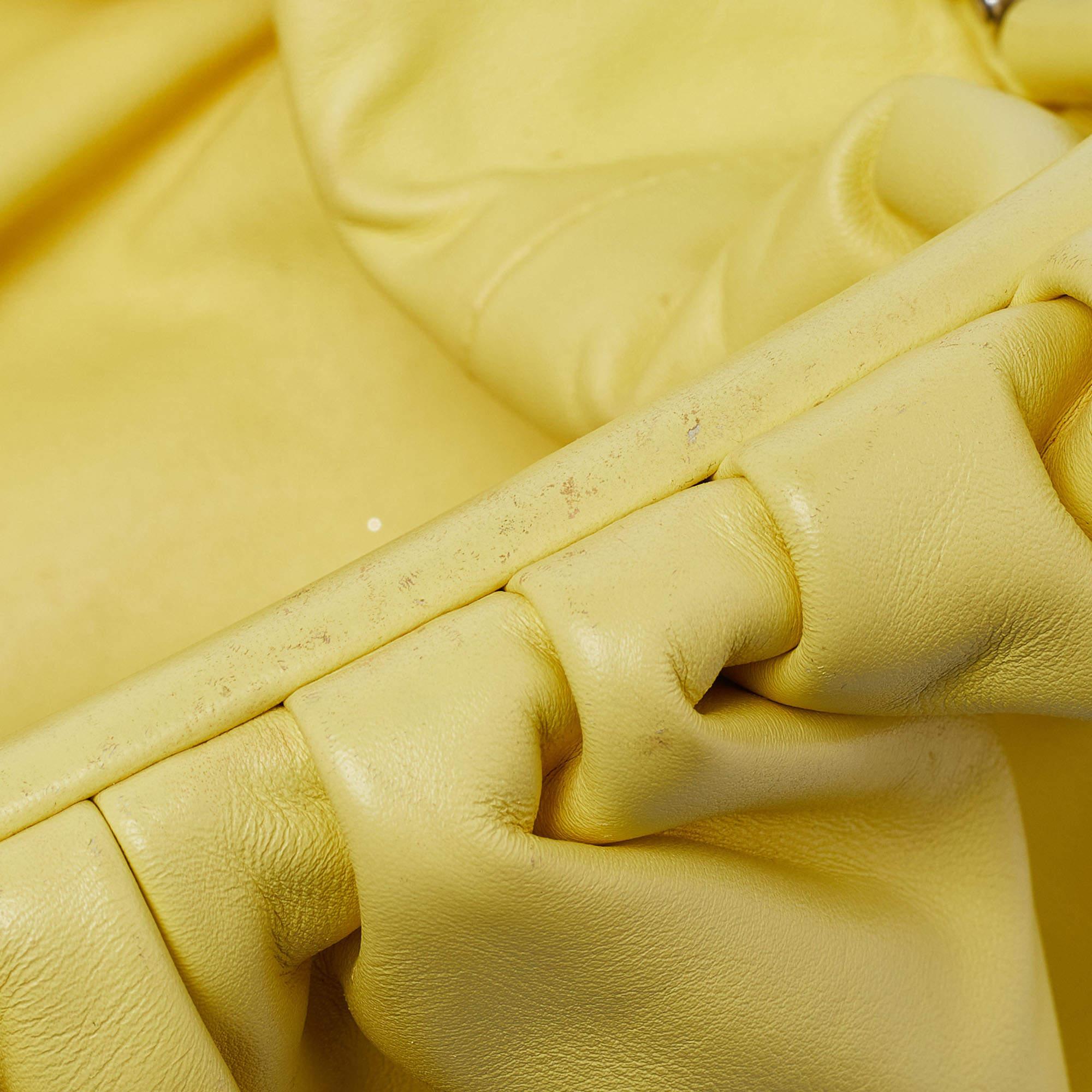 Bottega Veneta Yellow Leather The Pouch Clutch 3