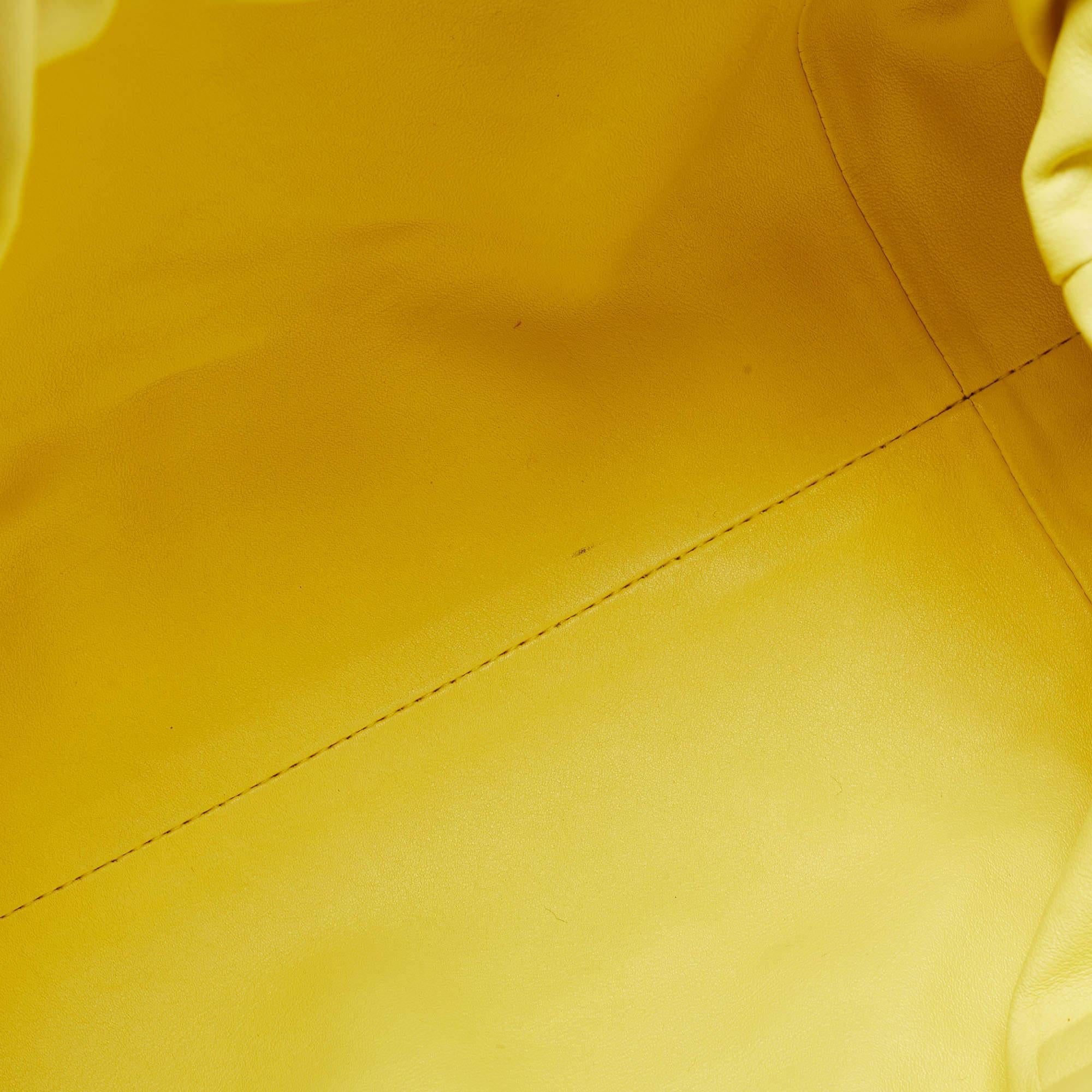 Bottega Veneta Yellow Leather The Pouch Clutch 4