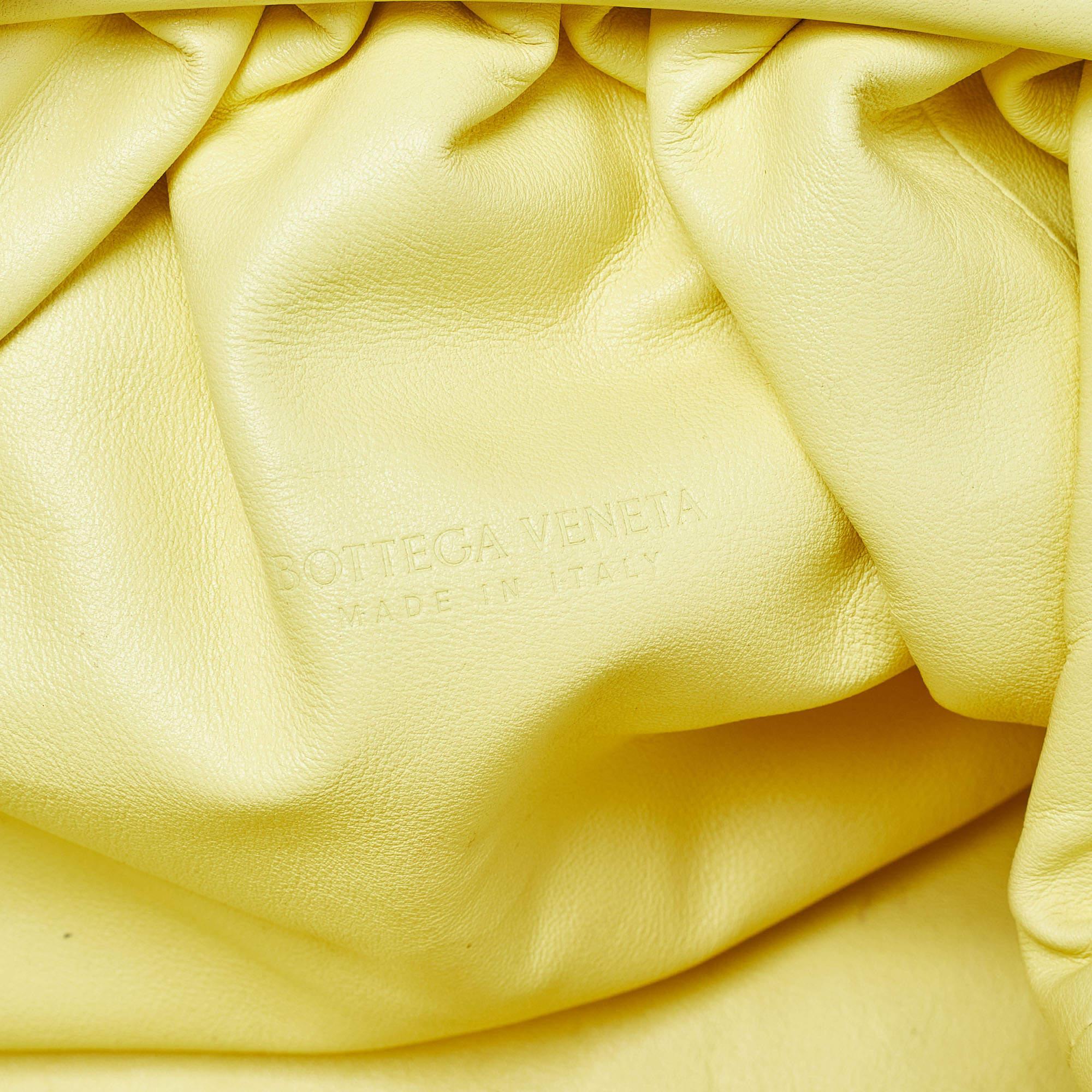 Bottega Veneta Yellow Leather The Pouch Clutch 5