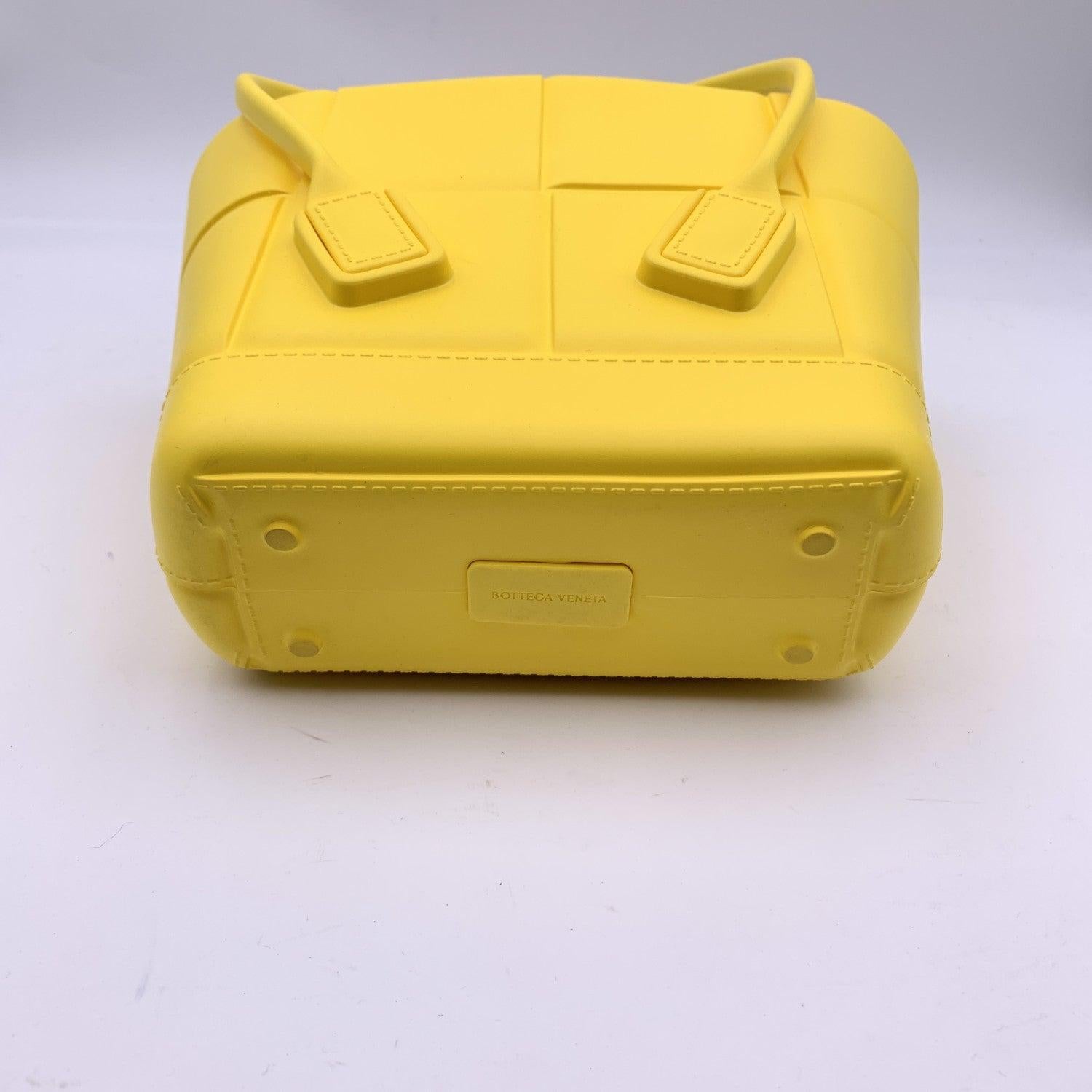 Bottega Veneta Yellow Matt Rubber Mini Arco Tote Bag Handbag 1