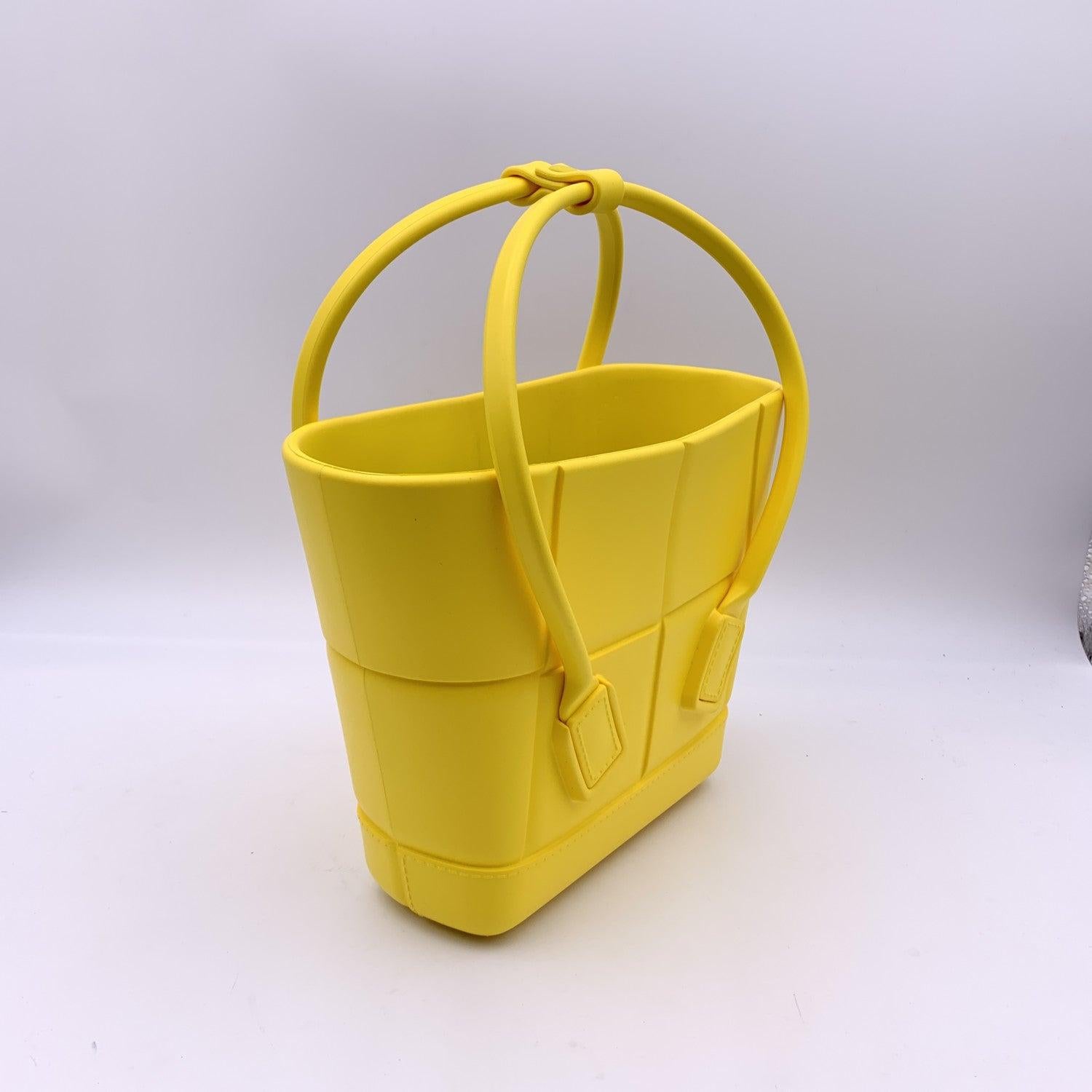 Bottega Veneta Yellow Matt Rubber Mini Arco Tote Bag Handbag 2