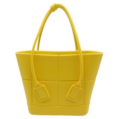 Bottega Veneta Yellow Matt Rubber Mini Arco Tote Bag Handbag