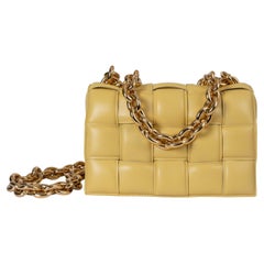 BOTTEGA VENETA yellow Maxi Intrecciato leather CHAIN CASSETTE Bag