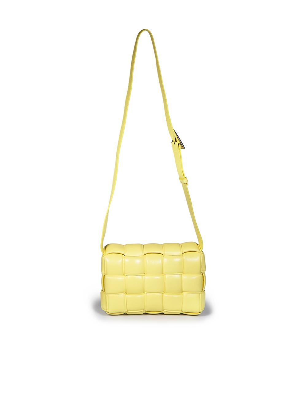 Bottega Veneta Yellow Padded Cassette Bag In Good Condition In London, GB