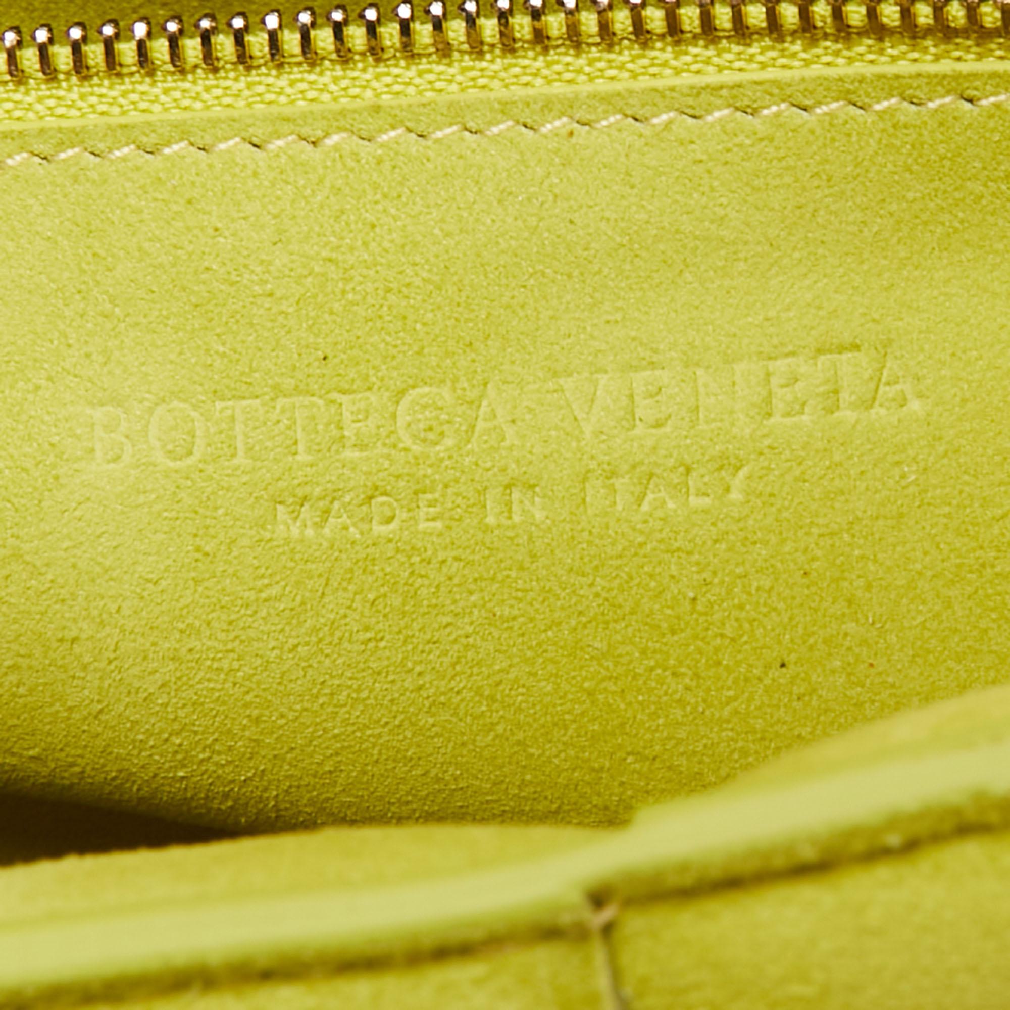 Bottega Veneta Yellow Padded Suede Chain Cassette Shoulder Bag 4
