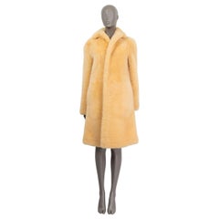 BOTTEGA VENETA yellow SHEARLING FUR Coat Jacket 38 XS