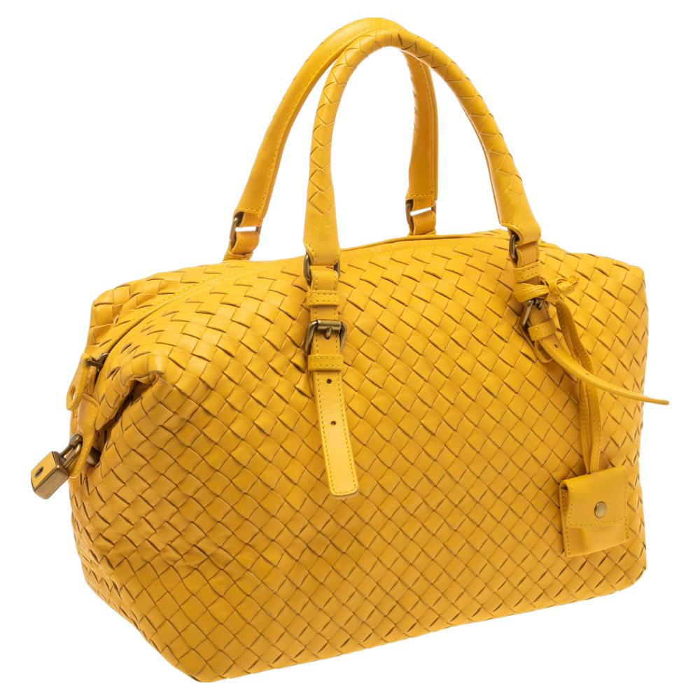 Bottega Veneta Leder Point in Gelb Damen Taschen Taschen mit Griff 