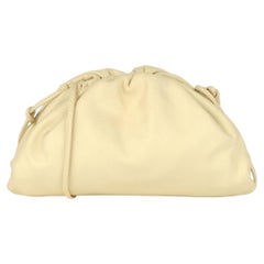 Bottega Veneta Zest Washed Yellow Smooth Calfskin Leather Mini The Pouch