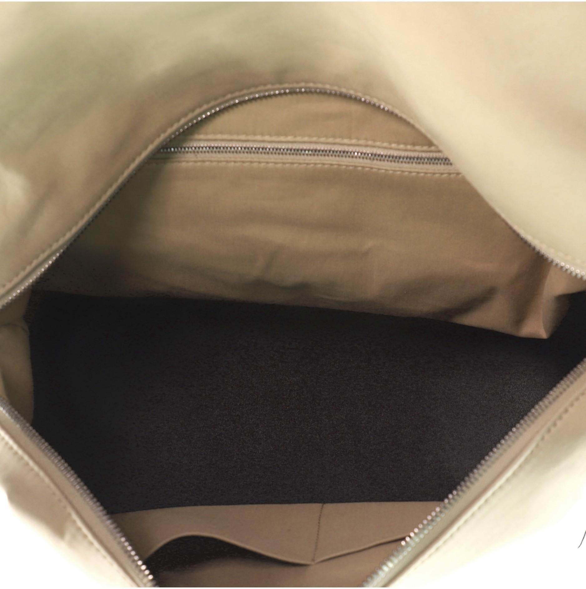 Bottega Veneta Zip Backpack Canvas and Leather Medium Black, Neutral In Good Condition In Irvine, CA