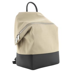 Bottega Veneta Zip Backpack Canvas and Leather Medium Black, Neutral