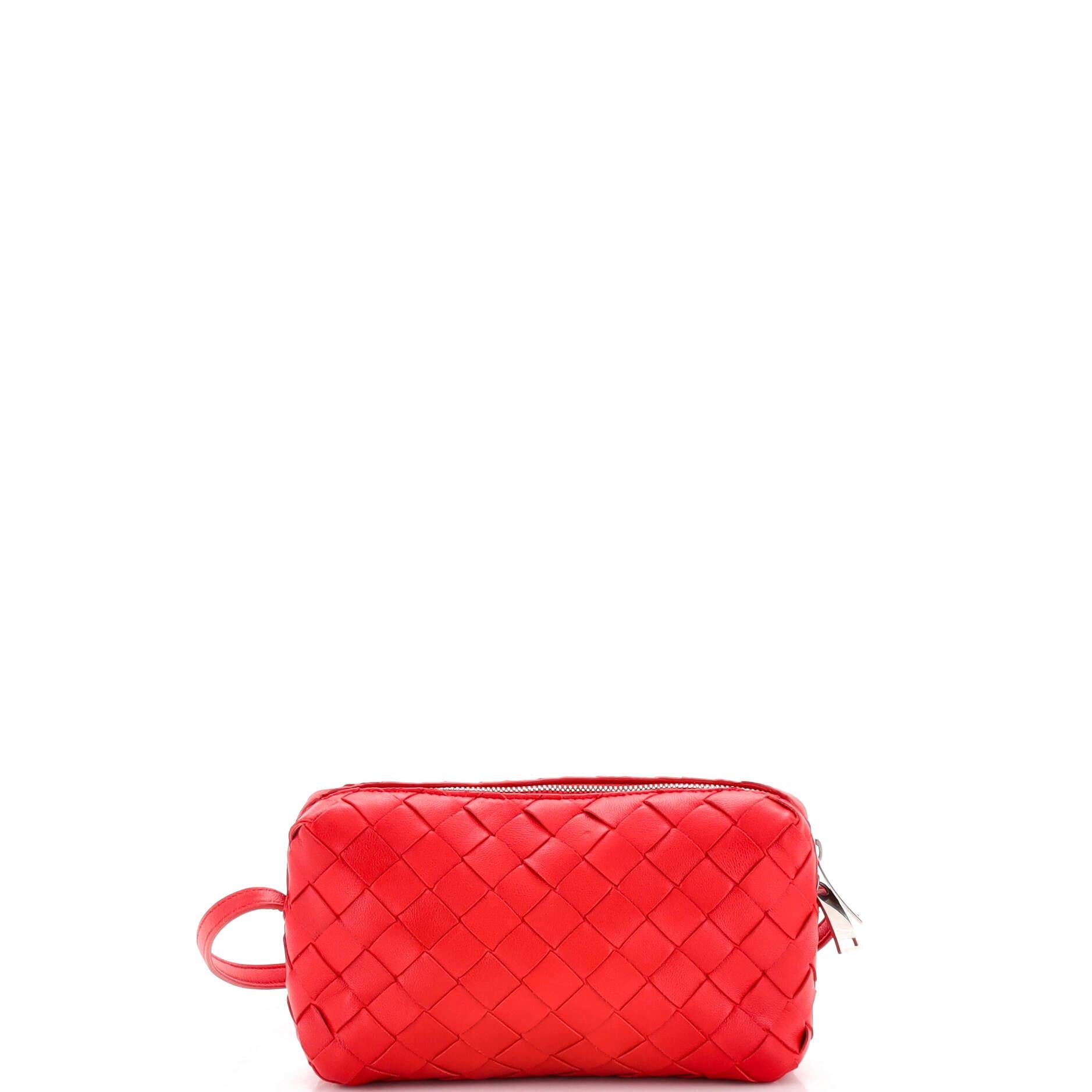 Bottega Veneta Zip Crossbody Bag Intrecciato Nappa Mini In Good Condition For Sale In NY, NY