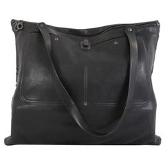 Bottega Veneta Zip Front Pocket Shopping Tote Leather with Intrecciato Detail La