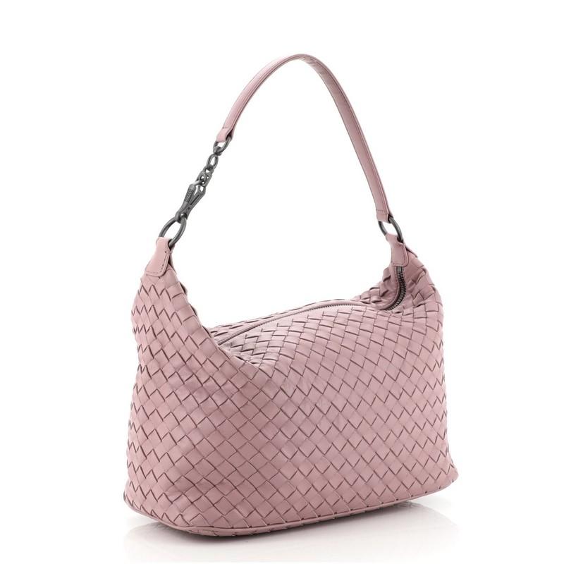 Bottega Veneta Zip Hobo Intrecciato Nappa Klein (Braun)