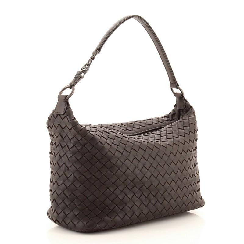 Bottega Veneta Zip Hobo Intrecciato Nappa Small In Good Condition In NY, NY