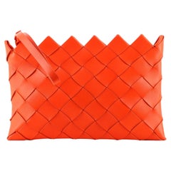 Bottega Veneta Zip Wristlet Pouch Maxi Intrecciato Leather