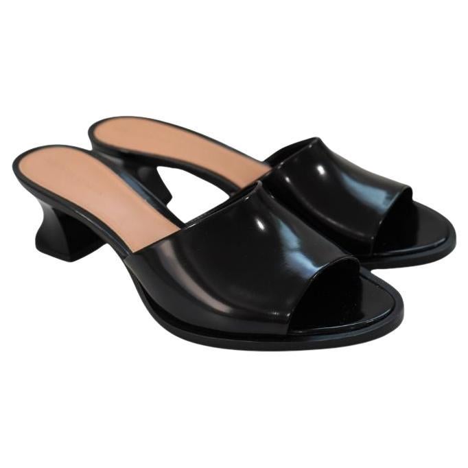 Bottega Venetta Black Cha Cha Mini Leather Mules For Sale