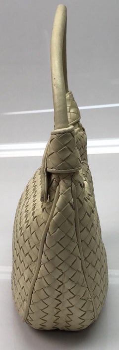 Bottega Venetta Cream Purse w/ Weave Pattern
